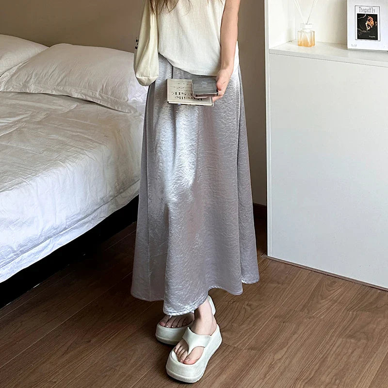 Jupe Satin Gris Image