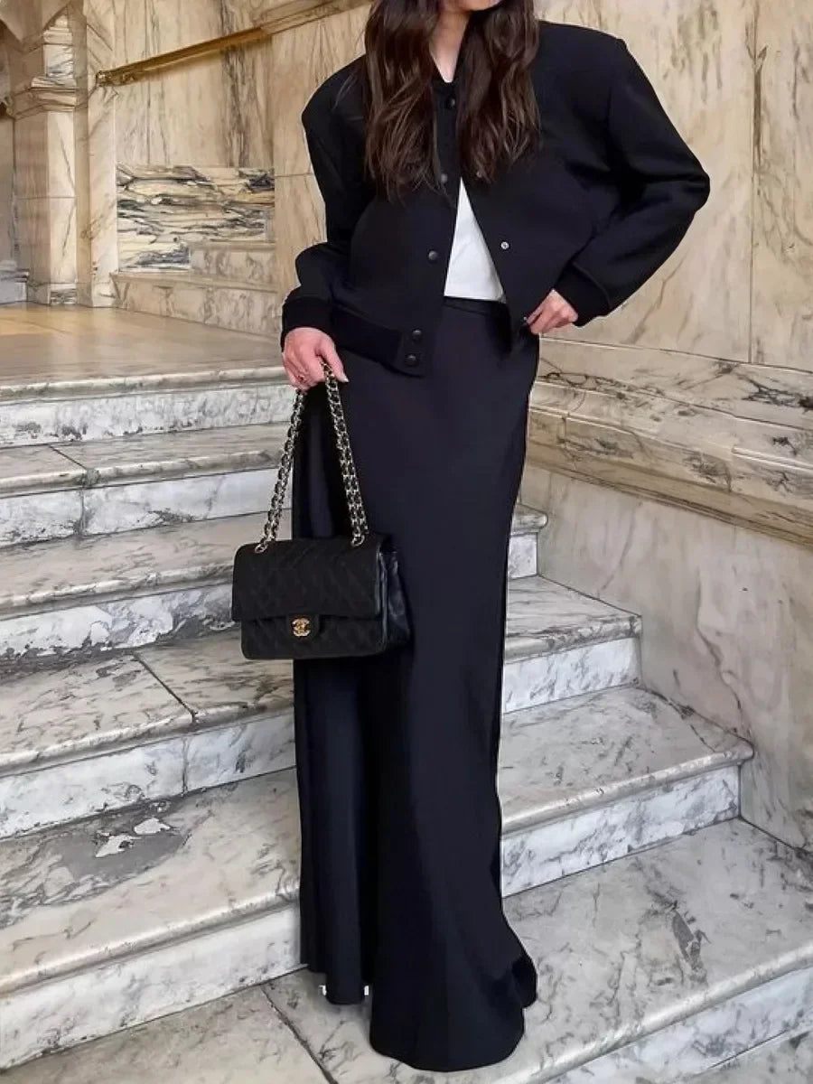 Jupe Satin Sirène Taille Haute