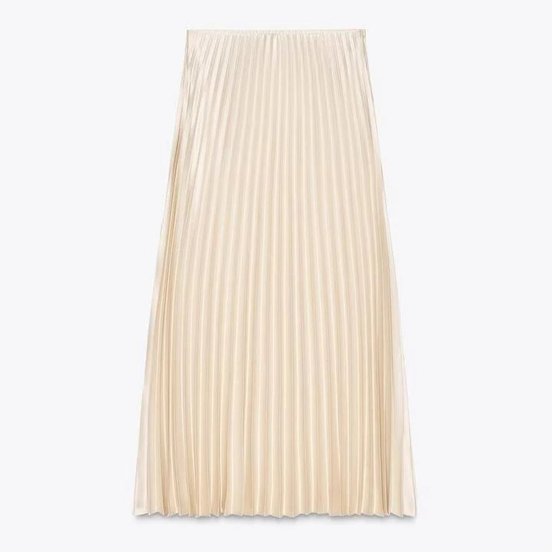 jupe plissée en satin