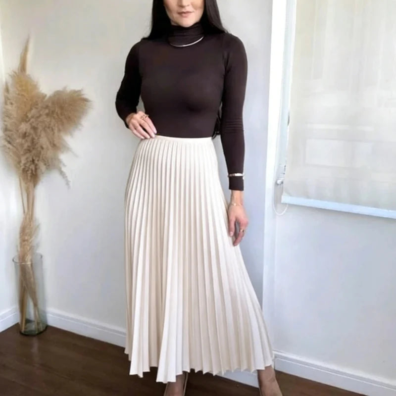 jupe plissée en satin