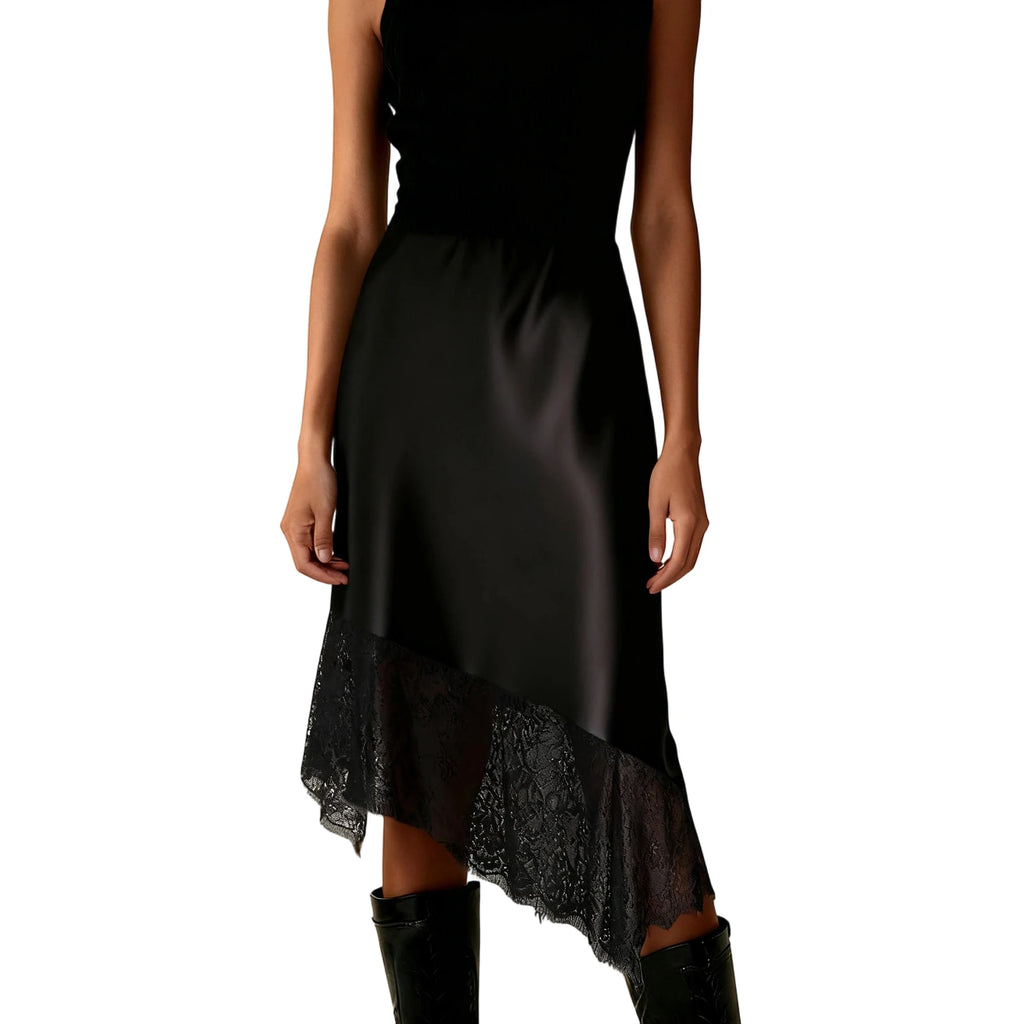 jupe en satin bordeaux