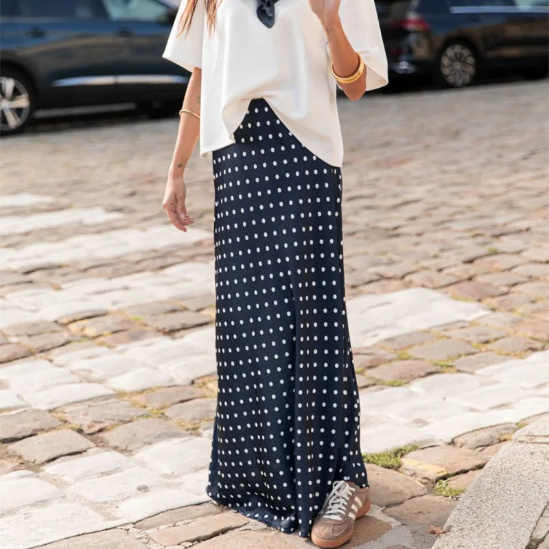 jupe en satin marron